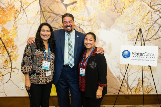Roger-Mark De Souza with Attendees