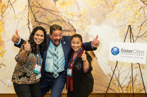 Roger-Mark De Souza with Attendees