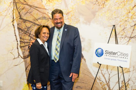 Roger-Mark De Souza with Attendees